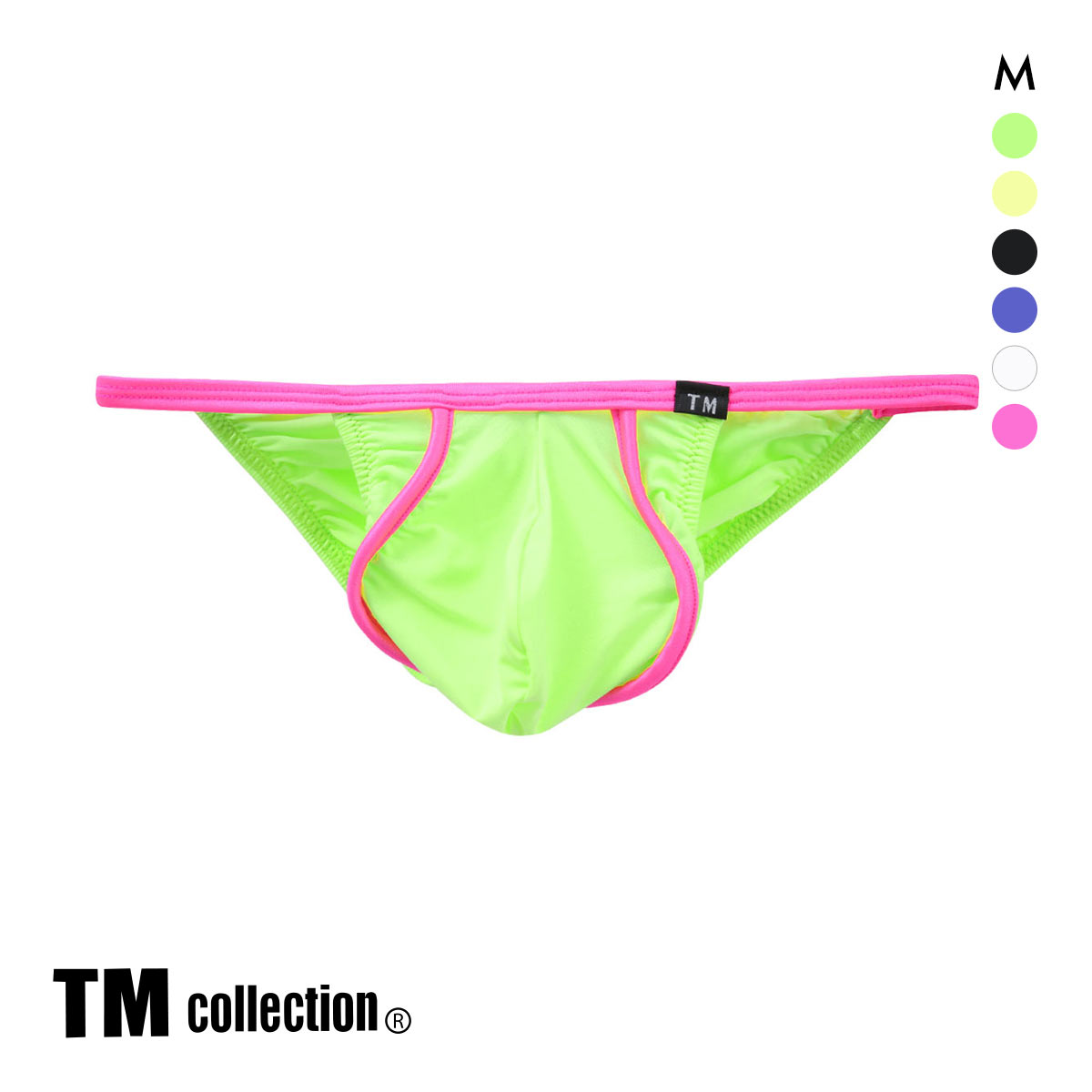 ティーエム コレクション STRIKESKIN×WET Hammer Accent ハーフバック M もっこり メンズ 前とじ ビキニ 日本製 TM collection(GR-グリーン-M)