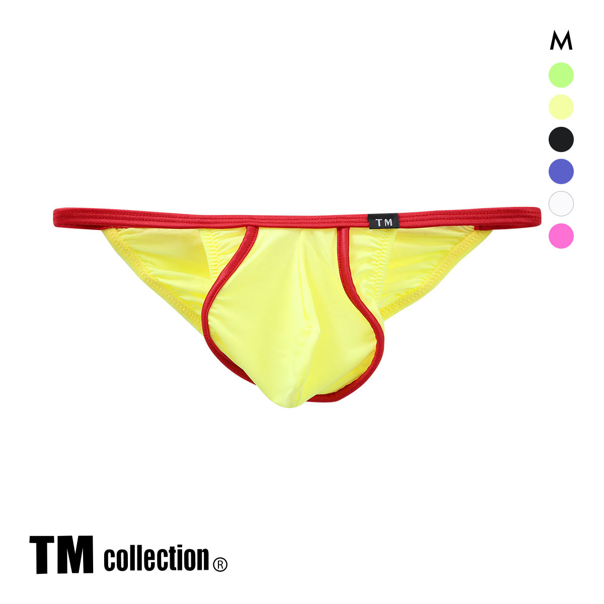 ティーエム コレクション STRIKESKIN×WET Hammer Accent ハーフバック M もっこり メンズ 前とじ ビキニ 日本製 TM collection(YE-イエロー-M)