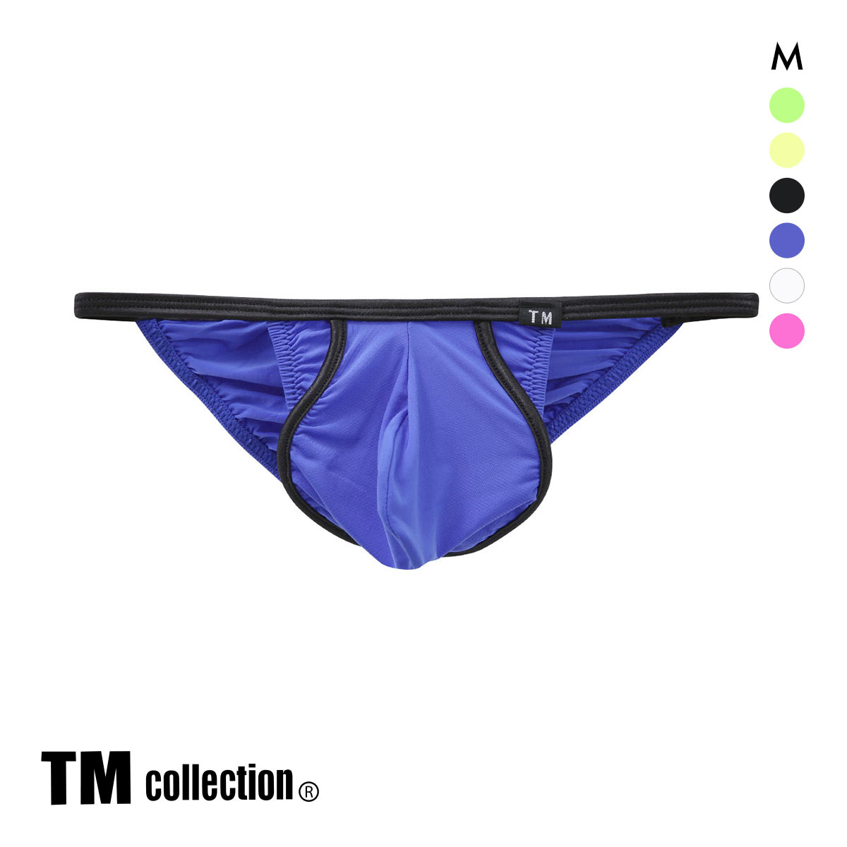 ティーエム コレクション STRIKESKIN×WET Hammer Accent ハーフバック M もっこり メンズ 前とじ ビキニ 日本製 TM collection(BU-ブルー-M)