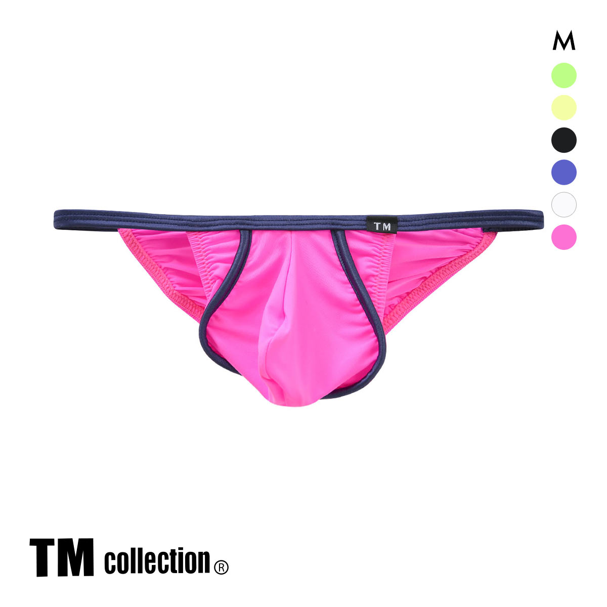 ティーエム コレクション STRIKESKIN×WET Hammer Accent ハーフバック M もっこり メンズ 前とじ ビキニ 日本製 TM collection(PI-ピンク-M)