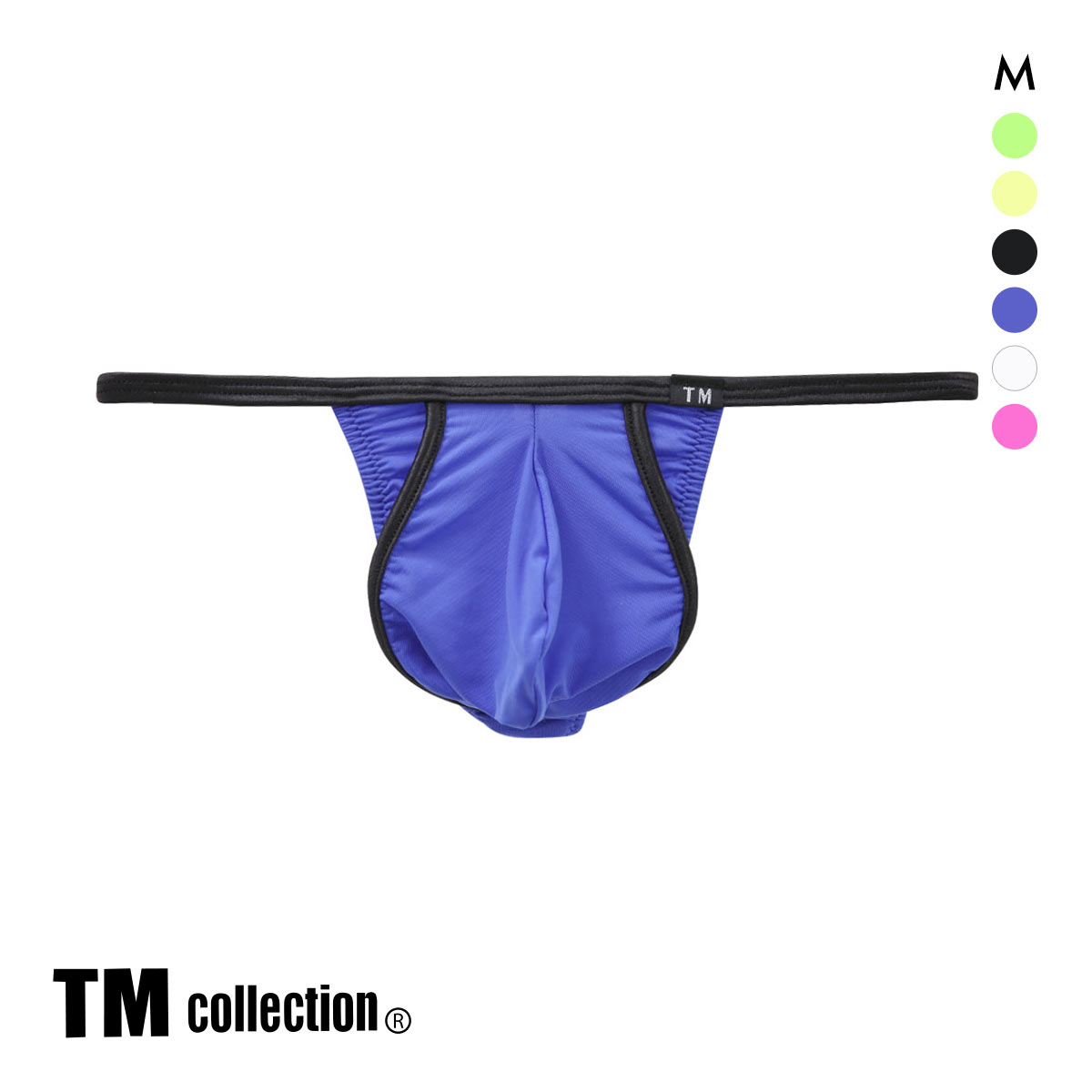 ティーエム コレクション STRIKESKIN×WET Hammer Accent Tバック M もっこり メンズ 前とじ ビキニ 日本製 TM collection(BU-ブルー-M)