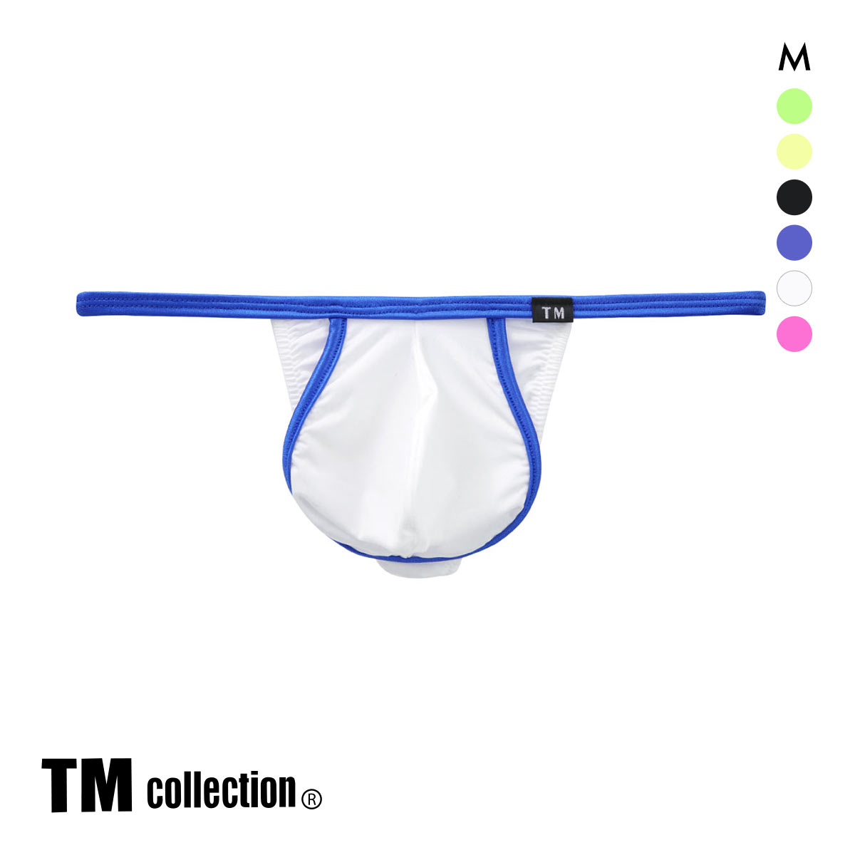 ティーエム コレクション STRIKESKIN×WET Hammer Accent Tバック M もっこり メンズ 前とじ ビキニ 日本製 TM collection(WH-ホワイト-M)
