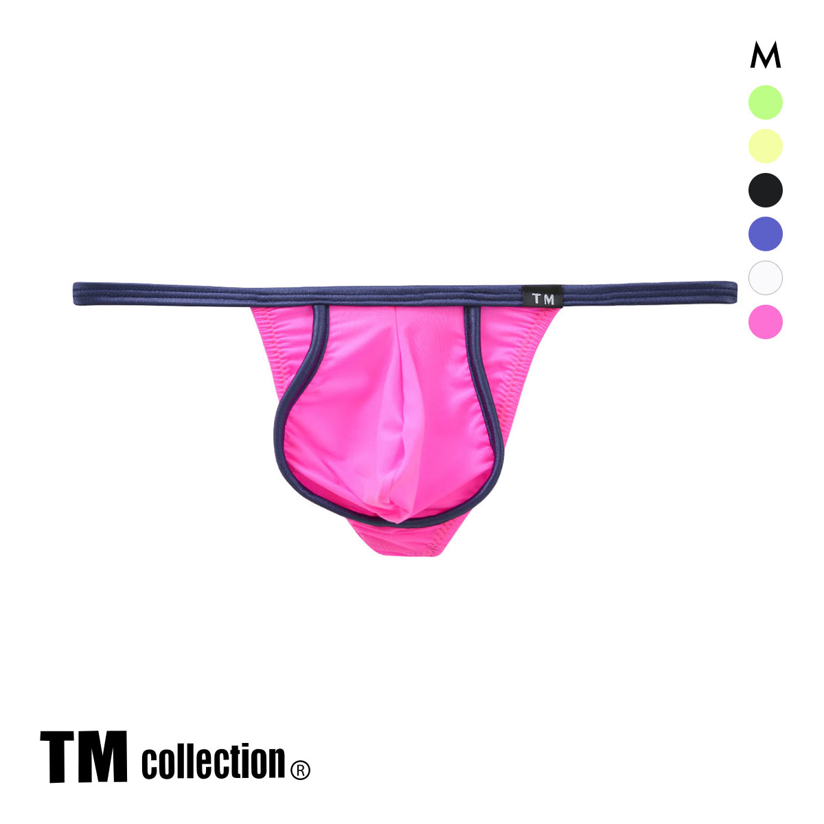ティーエム コレクション STRIKESKIN×WET Hammer Accent Tバック M もっこり メンズ 前とじ ビキニ 日本製 TM collection(PI-ピンク-M)
