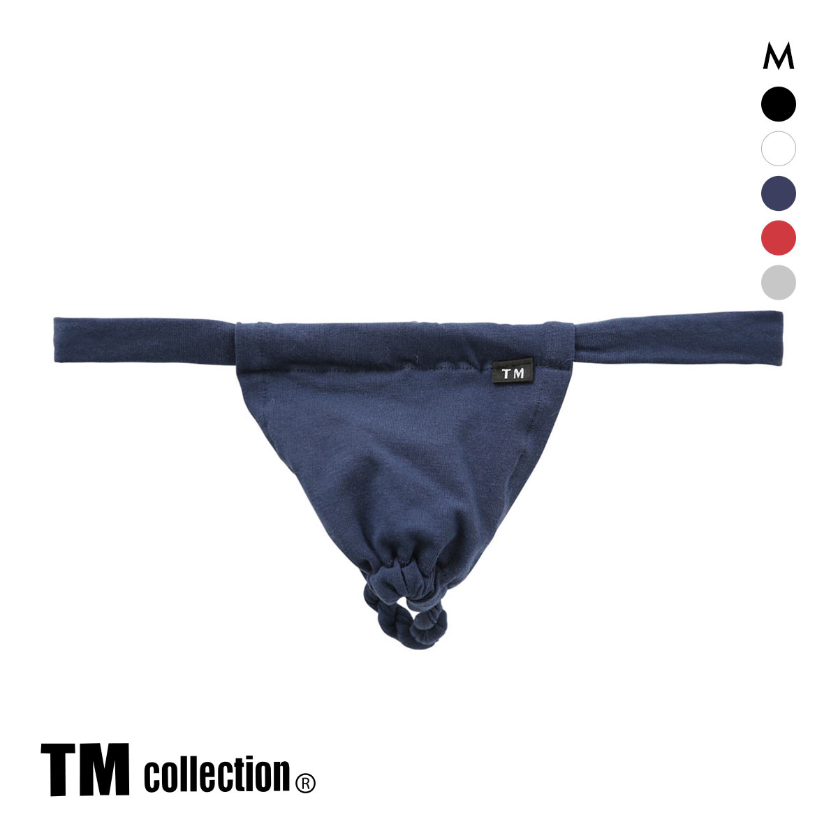 ティーエム コレクション コットンベア天 ねじりふんどし Gスト Tバック タンガ メンズ TM collection(NV-ネイビー-M)