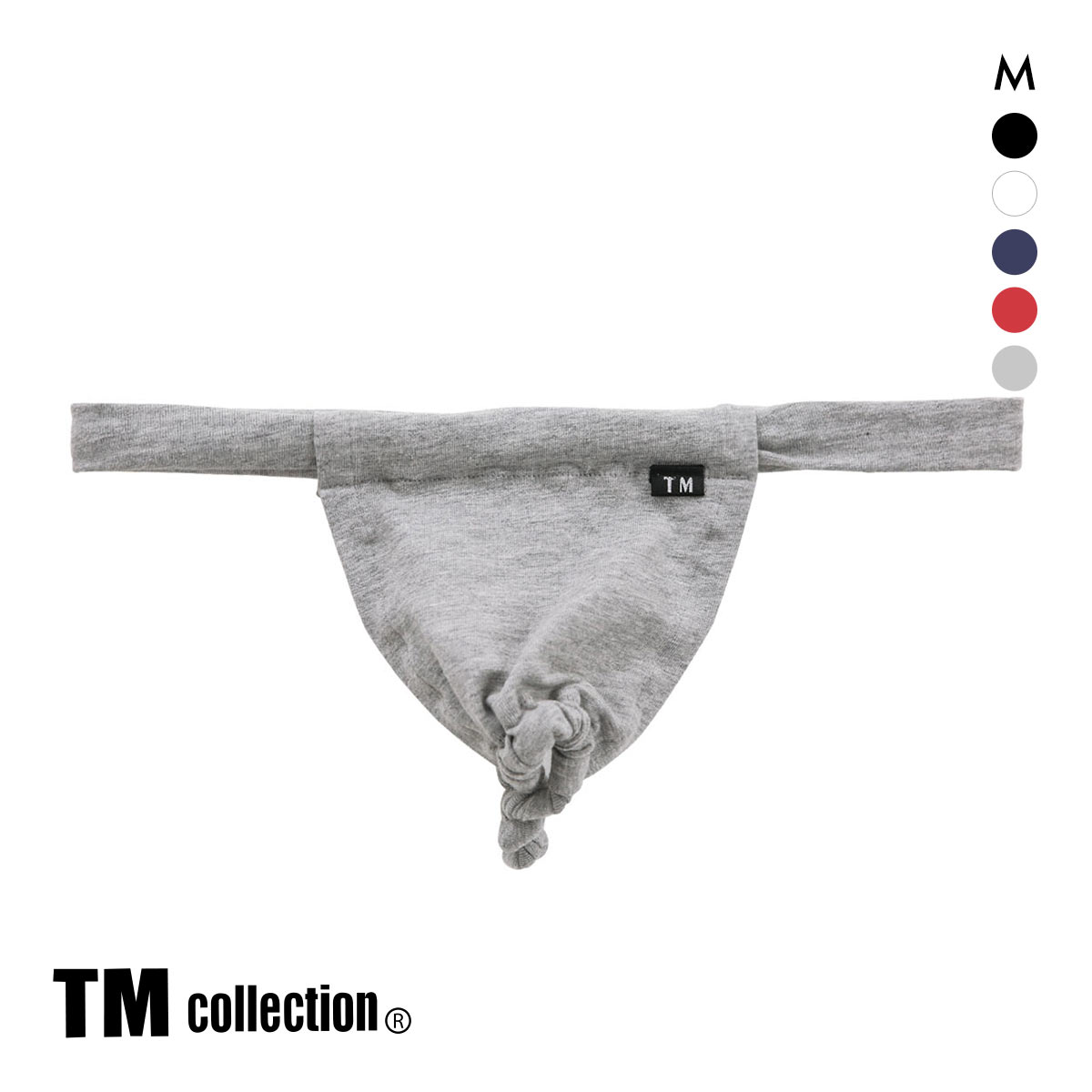 ティーエム コレクション コットンベア天 ねじりふんどし Gスト Tバック タンガ メンズ TM collection(GY-グレー-M)