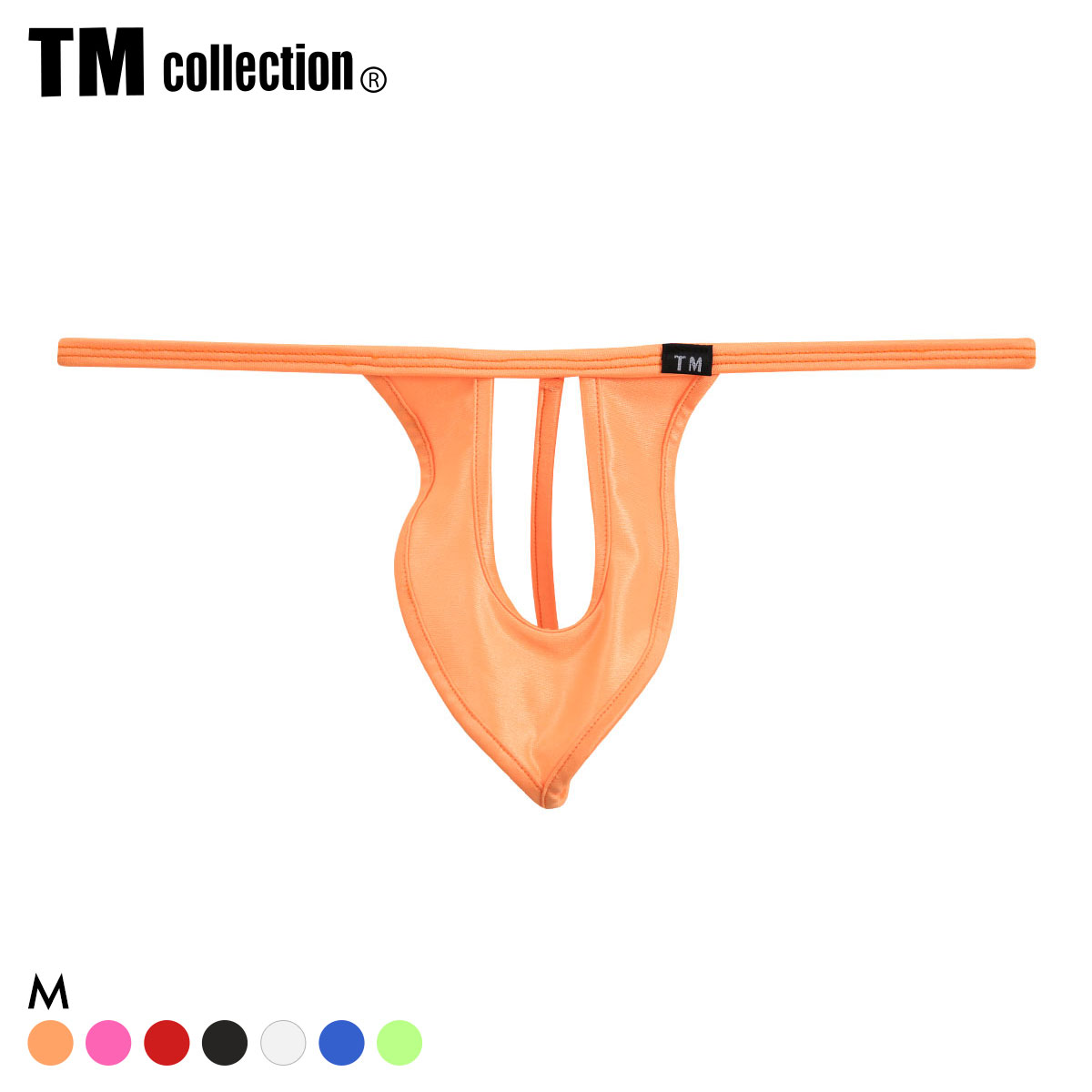 ティーエム コレクション WET 1hole Lift Up G-STRING Gストリング Tバック メンズ TM collection ビキニ(OR-オレンジ-M)