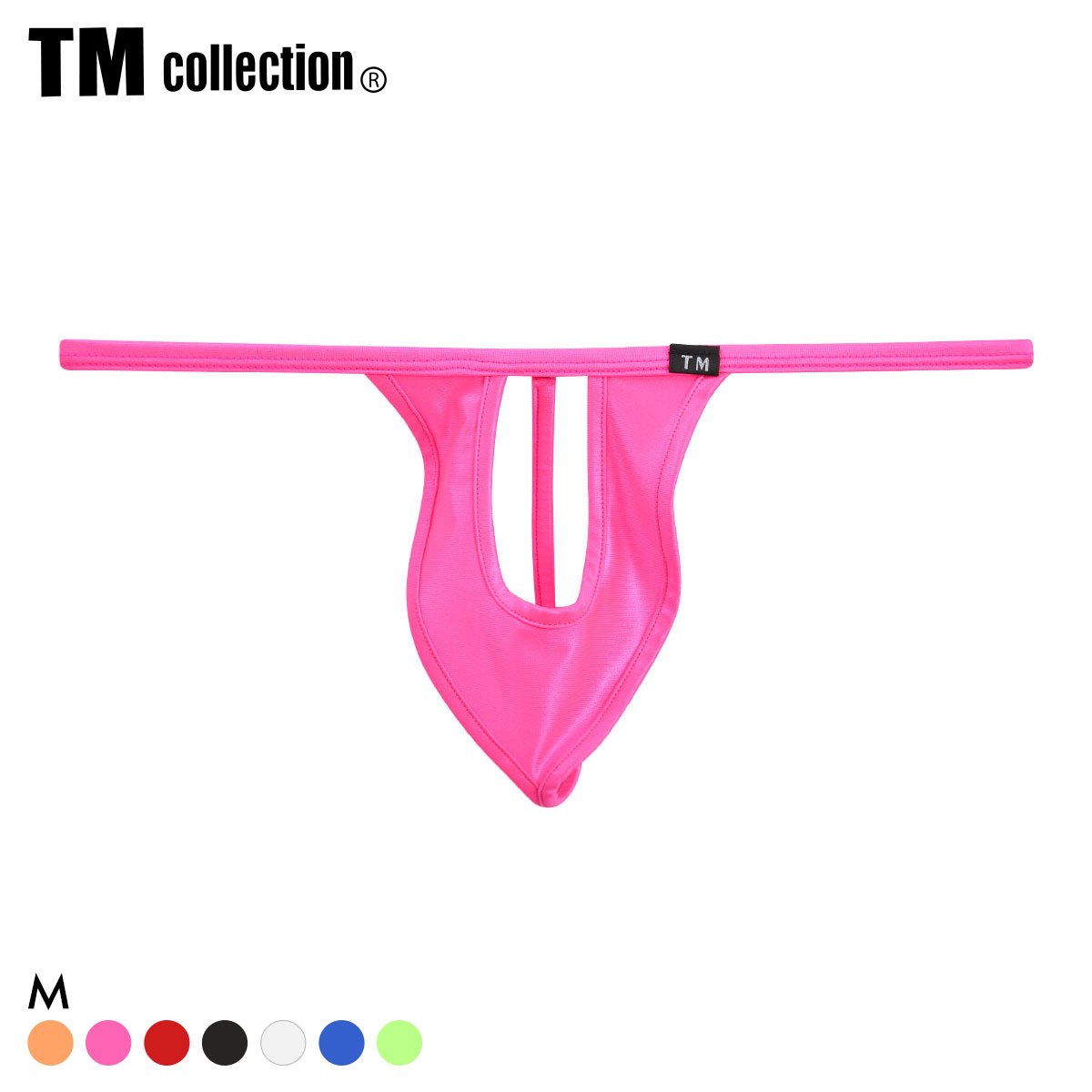 ティーエム コレクション WET 1hole Lift Up G-STRING Gストリング Tバック メンズ TM collection ビキニ(PI-ピンク-M)