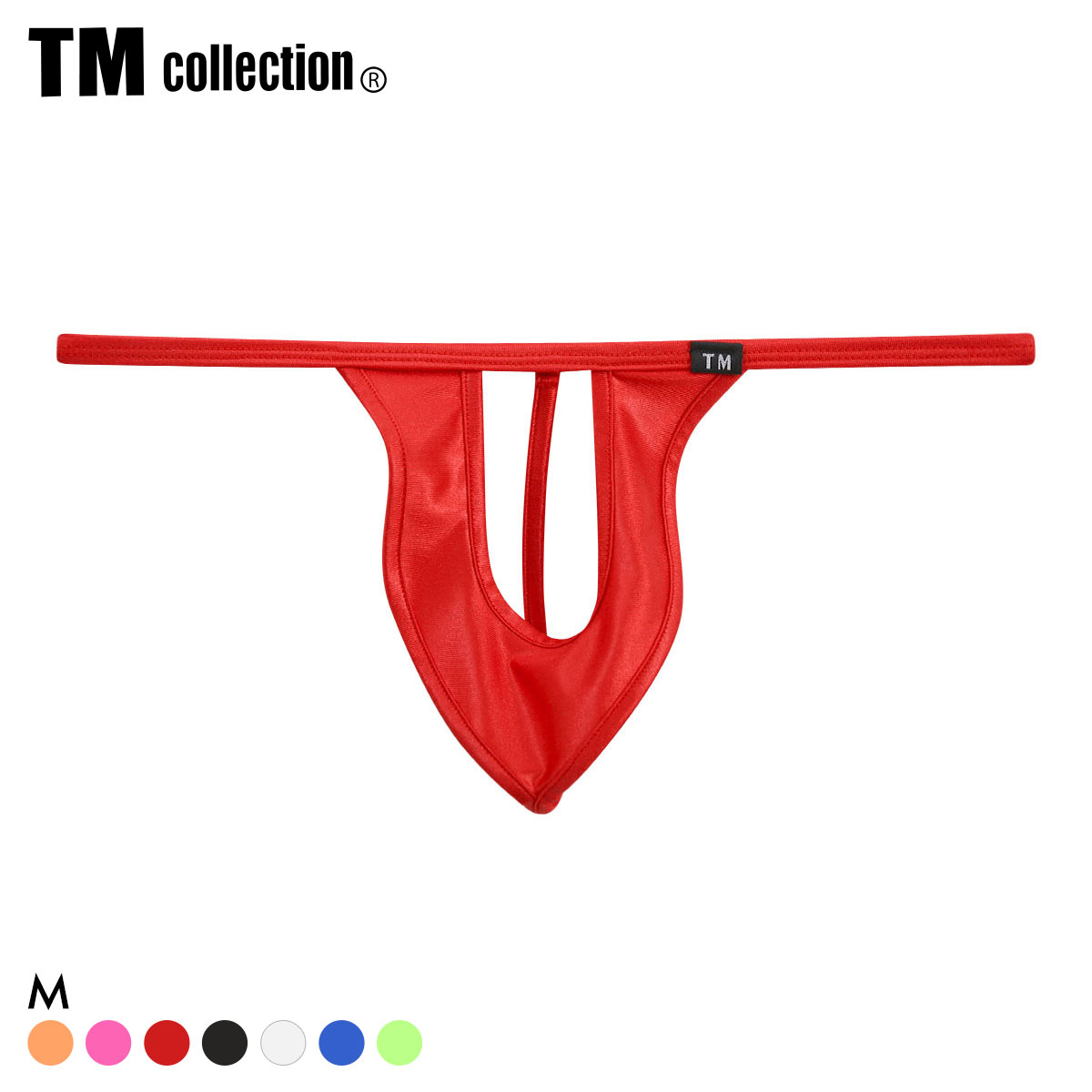 ティーエム コレクション WET 1hole Lift Up G-STRING Gストリング Tバック メンズ TM collection ビキニ(RE-レッド-M)