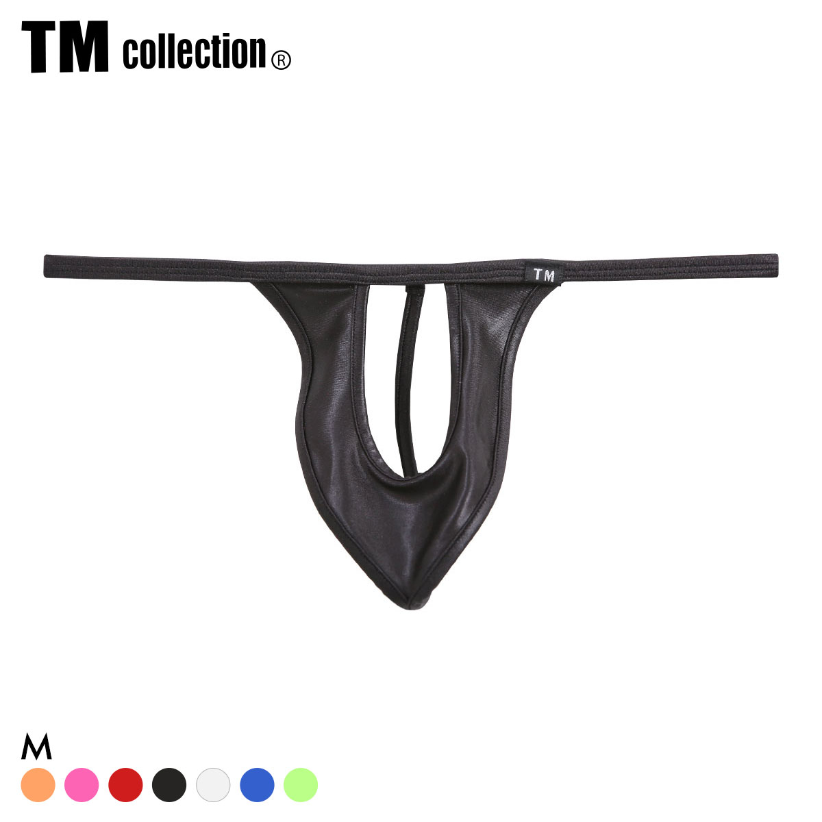 ティーエム コレクション WET 1hole Lift Up G-STRING Gストリング Tバック メンズ TM collection ビキニ(BK-ブラック-M)