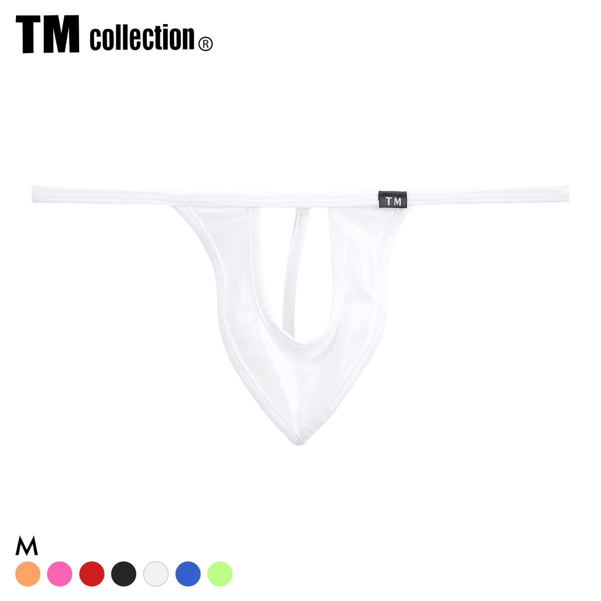 ティーエム コレクション WET 1hole Lift Up G-STRING Gストリング Tバック メンズ TM collection ビキニ(WH-ホワイト-M)