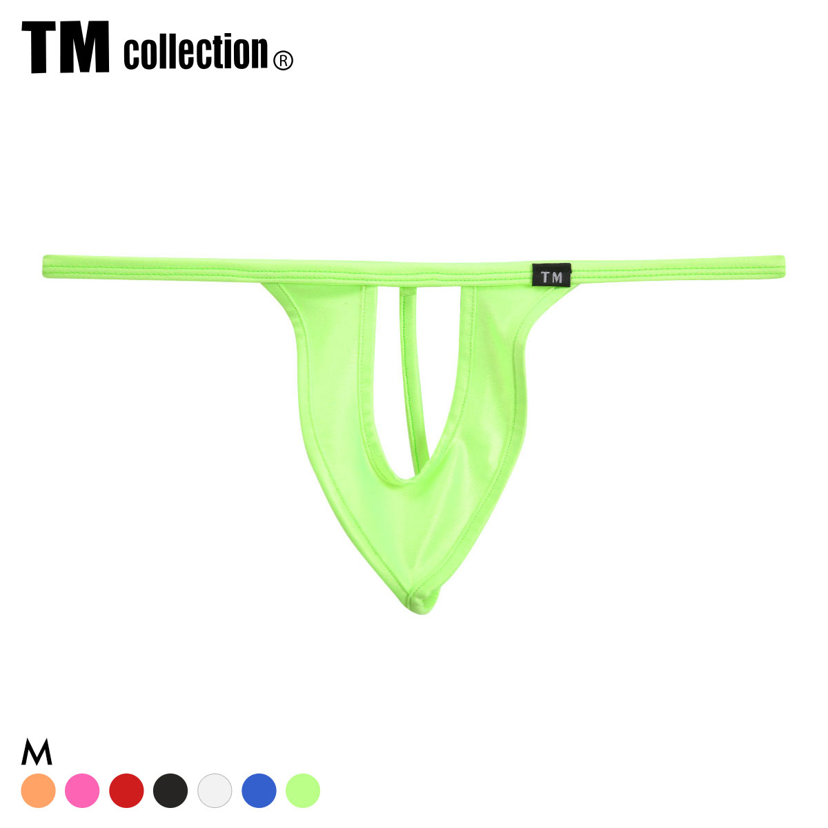 ティーエム コレクション WET 1hole Lift Up G-STRING Gストリング Tバック メンズ TM collection ビキニ(GR-グリーン-M)