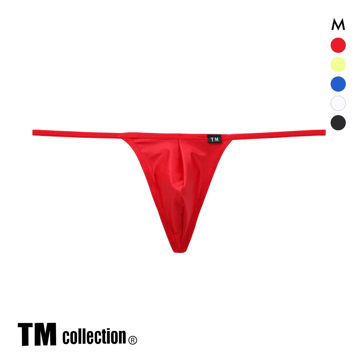 ティーエム コレクション WET Binder Gストリング Yバック M メンズ ビキニ ブリーフ セクシー 前閉じ(RE-レッド-M)