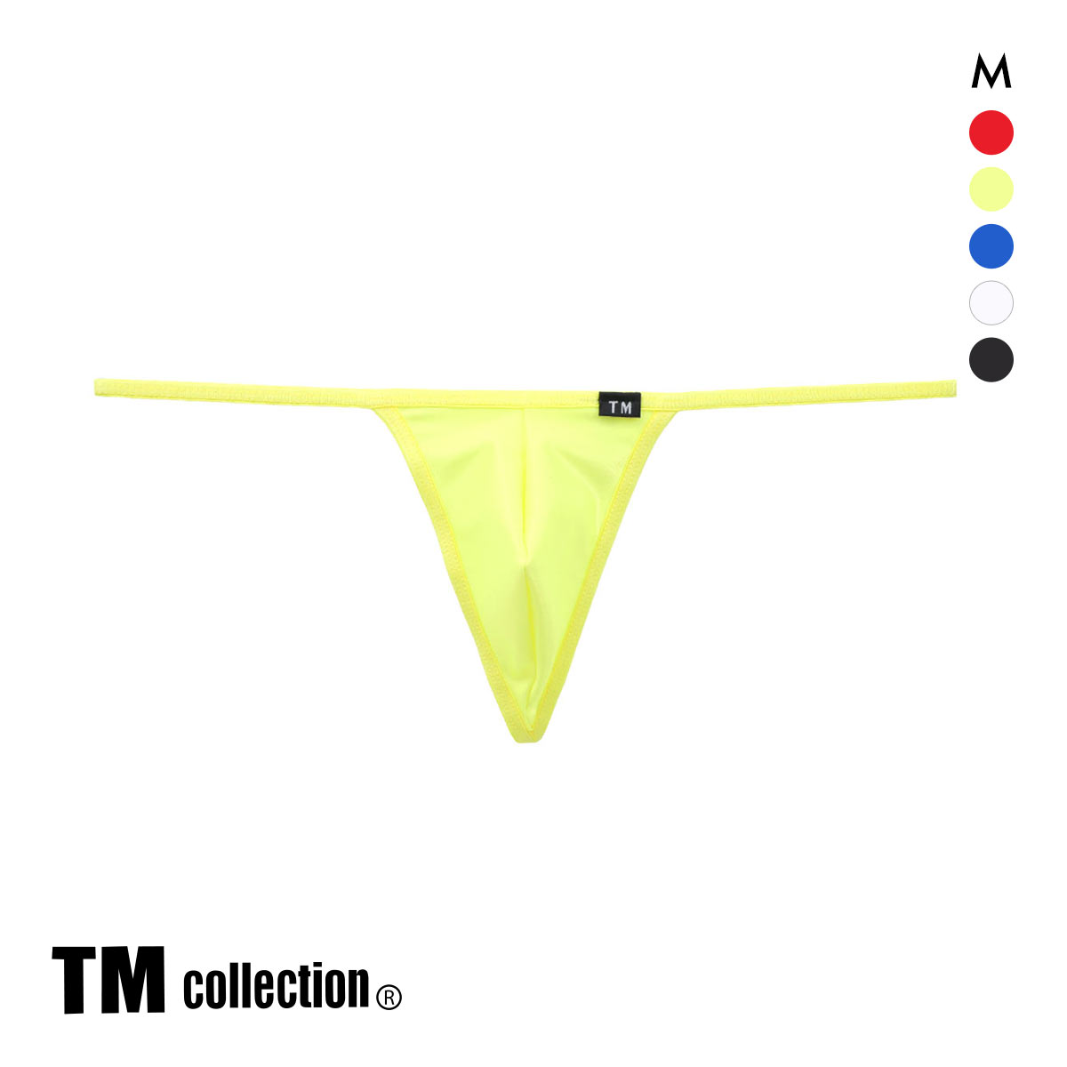 ティーエム コレクション WET Binder Gストリング Yバック M メンズ ビキニ ブリーフ セクシー 前閉じ(YE-イエロー-M)