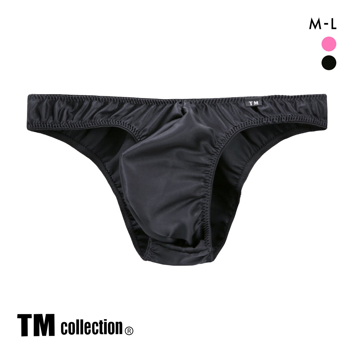 ティーエム コレクション Satin シンプル ビキニ ハーフバック TM collection(BK-ブラック-M)