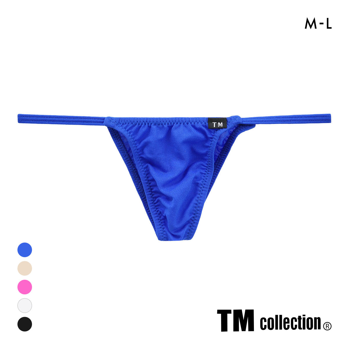 ティーエム コレクション ガーゼ調 2way side string ML ハーフバック ビキニ TM collection(BU-ブルー-M)