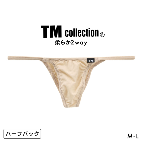 ティーエム コレクション ガーゼ調 2way side string ML ハーフバック ビキニ TM collection