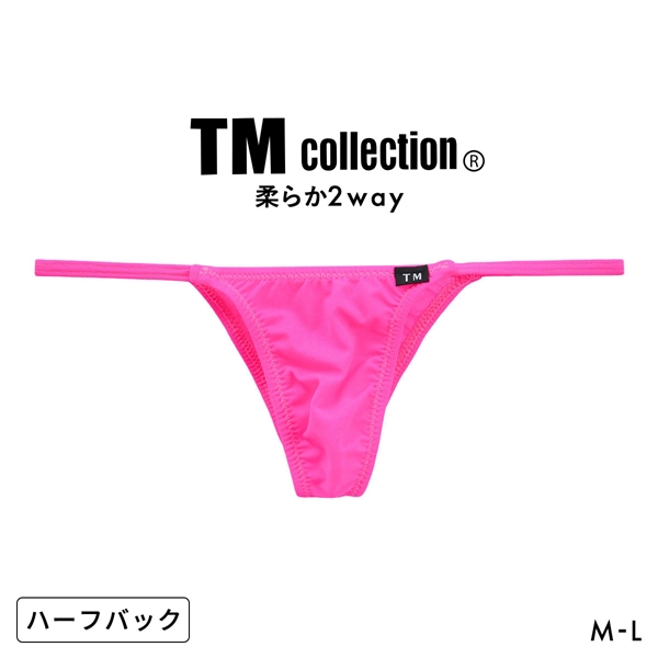 ティーエム コレクション ガーゼ調 2way side string ML ハーフバック ビキニ TM collection