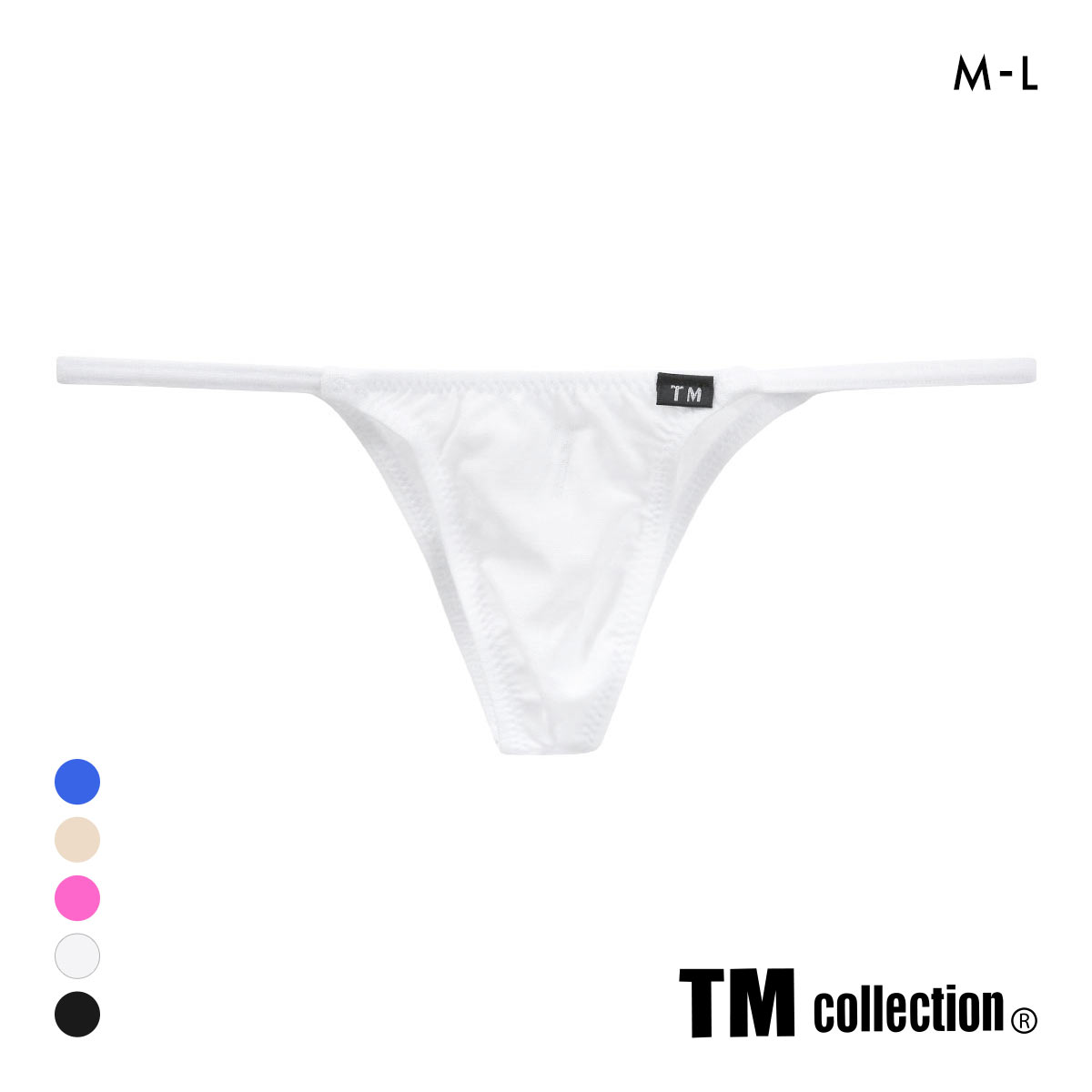 ティーエム コレクション ガーゼ調 2way side string ML ハーフバック ビキニ TM collection(WH-ホワイト-M)