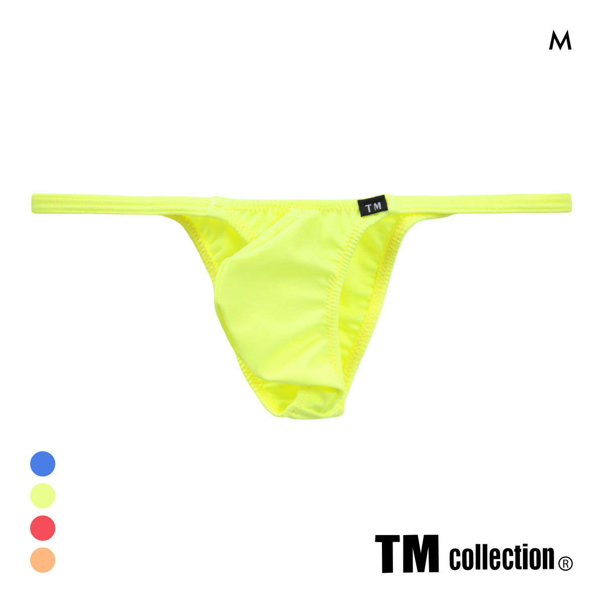 ティーエム コレクション SWIM 脇細 もっこりシャープ 水着素材 ハーフバック HB メンズ ビキニ TM collection(YE-イエロー-M)