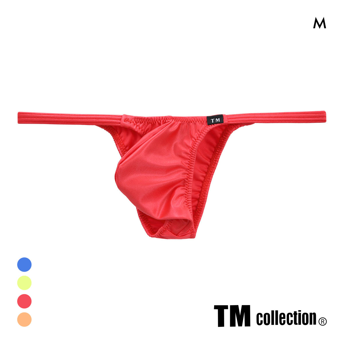 ティーエム コレクション SWIM 脇細 もっこりシャープ 水着素材 ハーフバック HB メンズ ビキニ TM collection(RE-レッド-M)