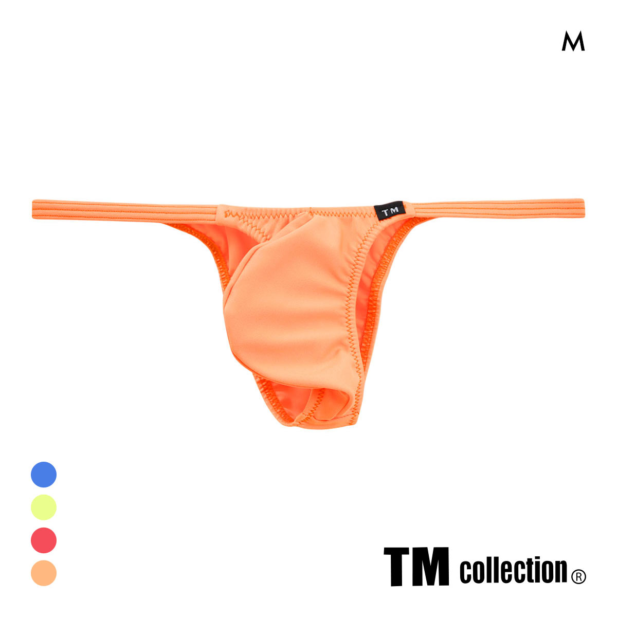 ティーエム コレクション SWIM 脇細 もっこりシャープ 水着素材 ハーフバック HB メンズ ビキニ TM collection(OR-オレンジ-M)