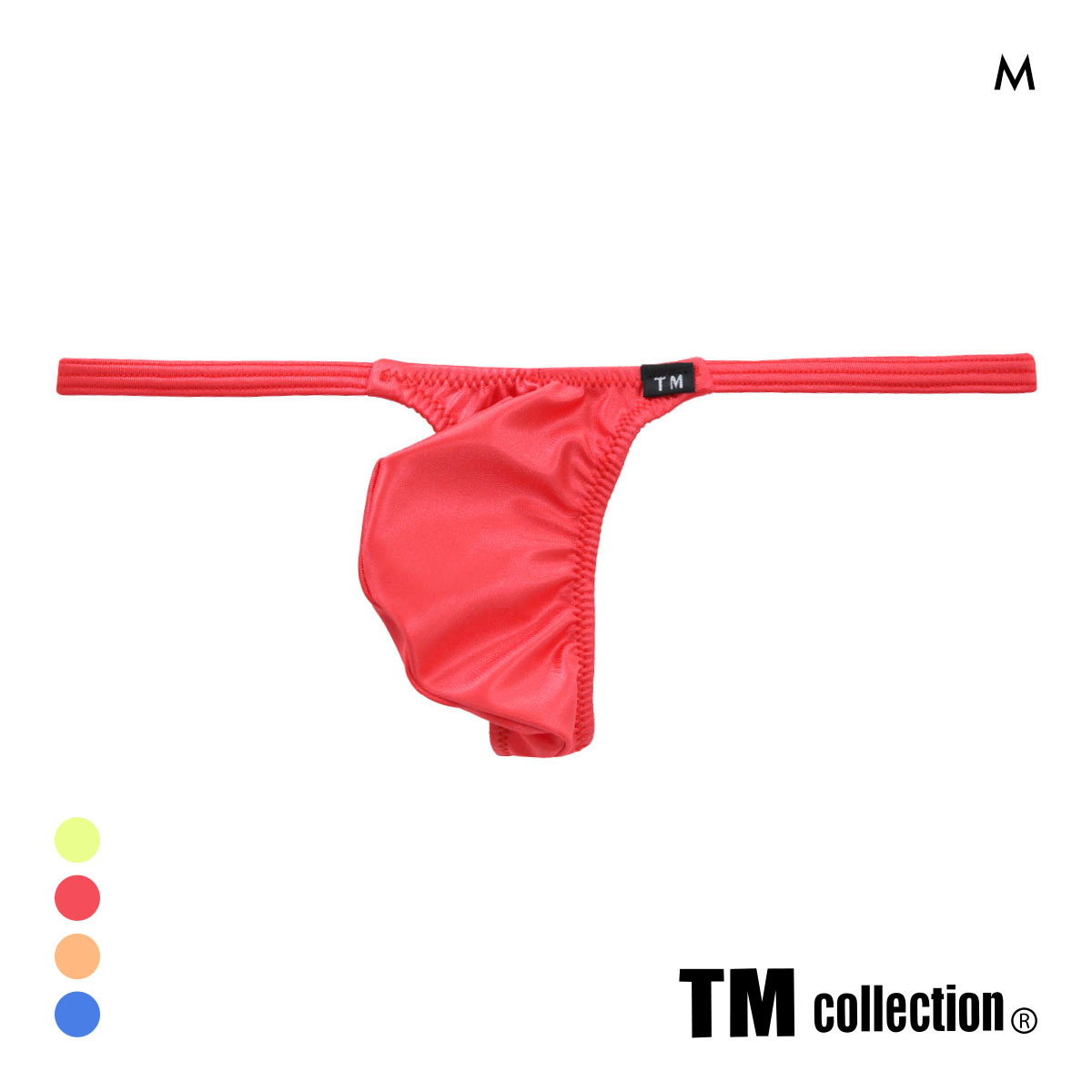 ティーエム コレクション SWIM 脇細 もっこりシャープ 水着素材 Tバック TB TM collection(RE-レッド-M)