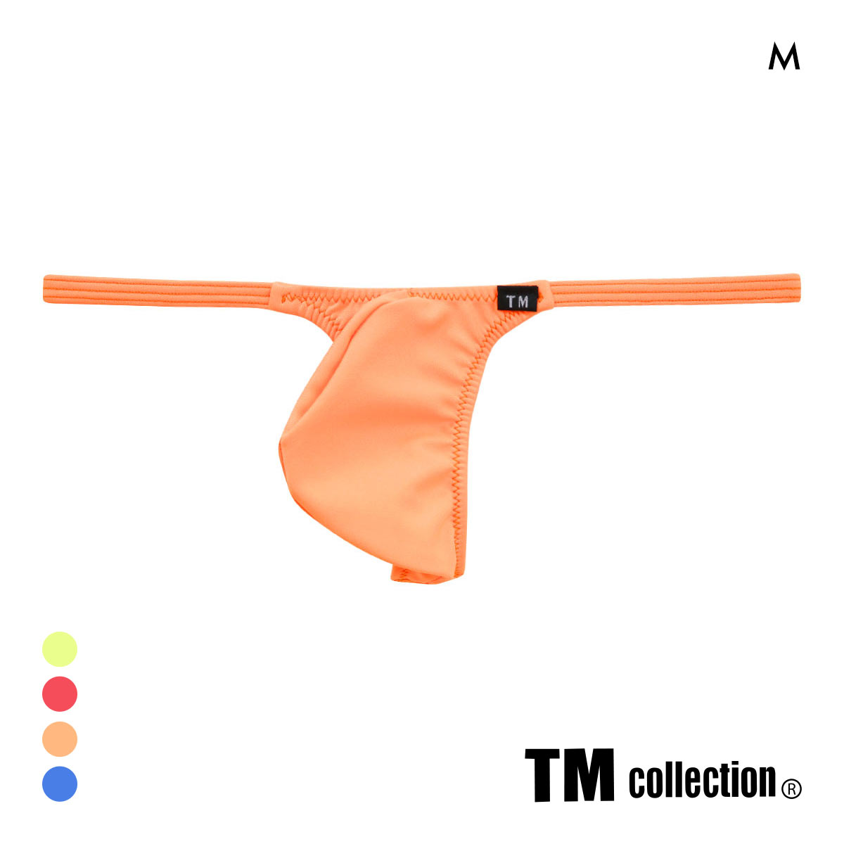 ティーエム コレクション SWIM 脇細 もっこりシャープ 水着素材 Tバック TB TM collection(OR-オレンジ-M)