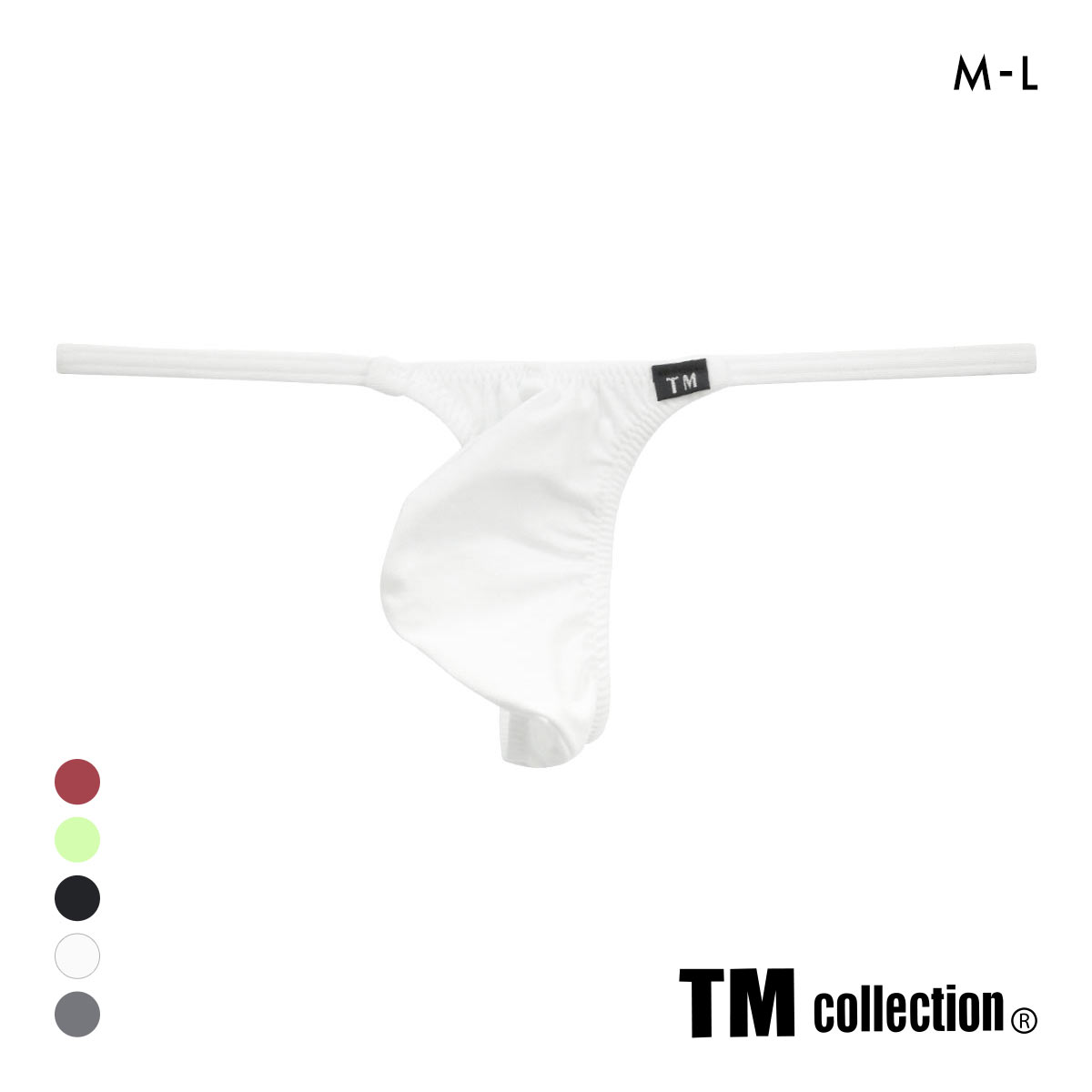 ティーエム コレクション Newskin side string Bulge Tバック M メンズ 前とじ TM collection(WH-ホワイト-M)
