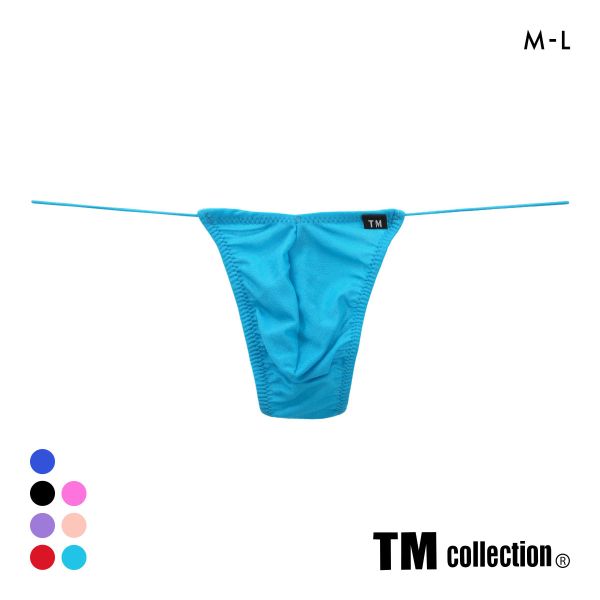 ティーエム コレクション ガーゼ調2WAY 極細丸ゴム Vカット Tバック メンズ ビキニ TM collection
