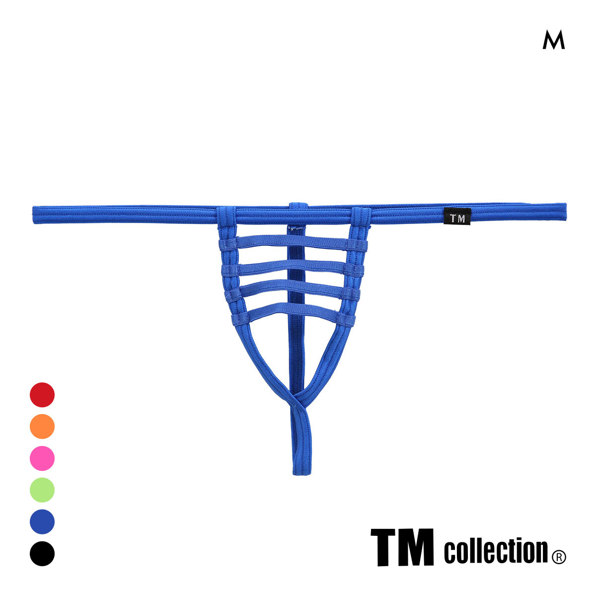 ティーエム コレクション WET ハシゴライン G-STRING TM collection STRIKESKIN M Gストリング メンズ(BU-ブルー-M)