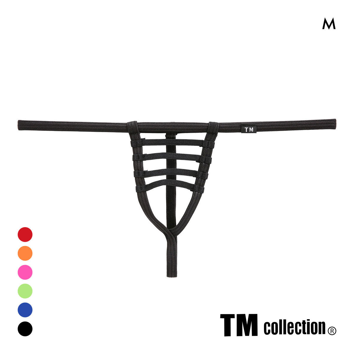 ティーエム コレクション WET ハシゴライン G-STRING TM collection STRIKESKIN M Gストリング メンズ(BK-ブラック-M)