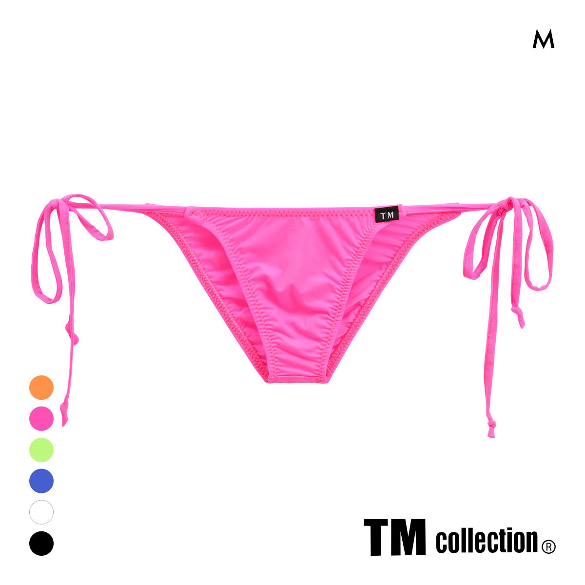 ティーエム コレクション STRIKESKIN side ribbon HB ハーフバック ビキニ メンズ ブリーフ 前とじ TM collection(PI-ピンク-M)