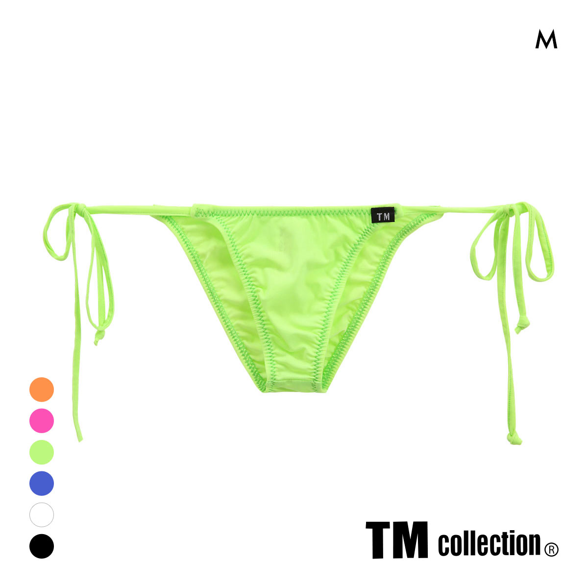 ティーエム コレクション STRIKESKIN side ribbon HB ハーフバック ビキニ メンズ ブリーフ 前とじ TM collection(GR-グリーン-M)