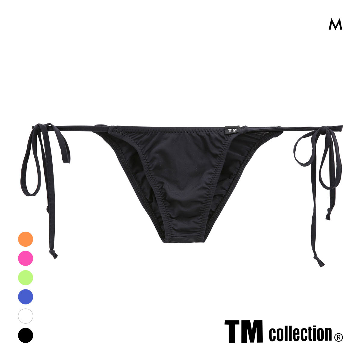 ティーエム コレクション STRIKESKIN side ribbon HB ハーフバック ビキニ メンズ ブリーフ 前とじ TM collection(BK-ブラック-M)