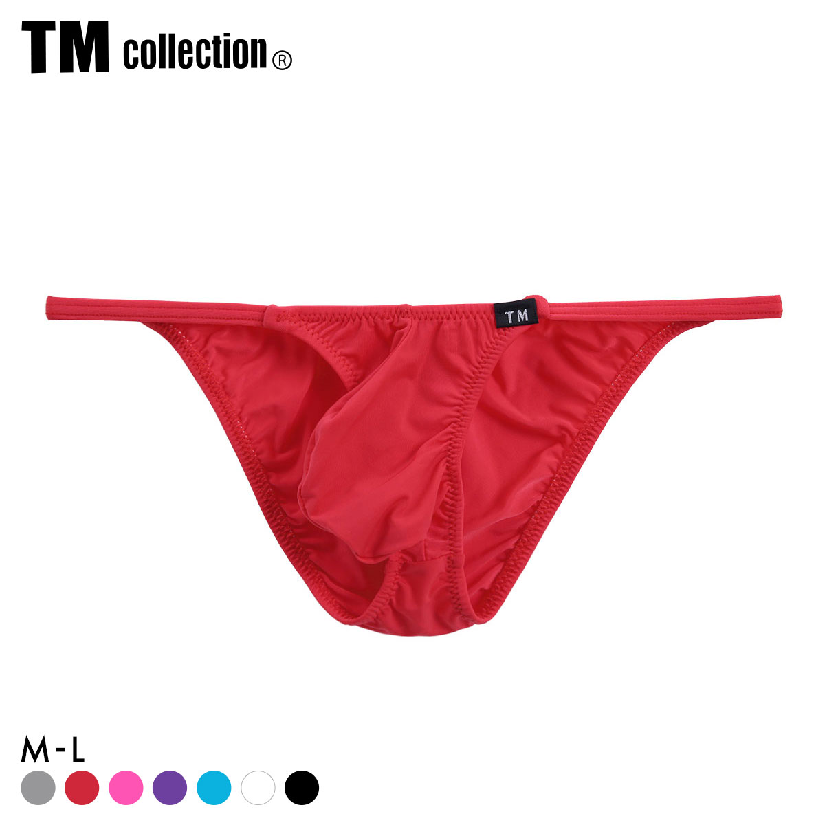 ティーエム コレクション STRIKESKIN protruding cup ハーフバック BIKINI TM collection STRIKESKIN　ビキニ メンズ(RE-レッド-M)