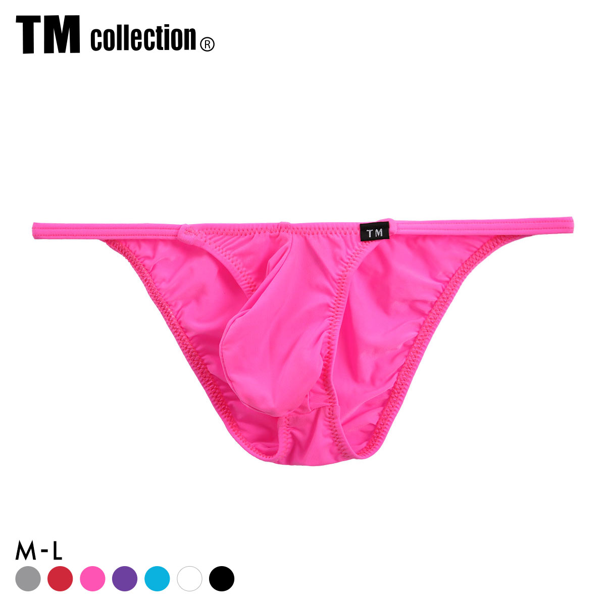 ティーエム コレクション STRIKESKIN protruding cup ハーフバック BIKINI TM collection STRIKESKIN　ビキニ メンズ(PI-ピンク-M)