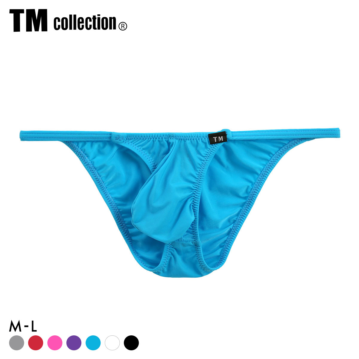 ティーエム コレクション STRIKESKIN protruding cup ハーフバック BIKINI TM collection STRIKESKIN　ビキニ メンズ(SX-サックス-M)