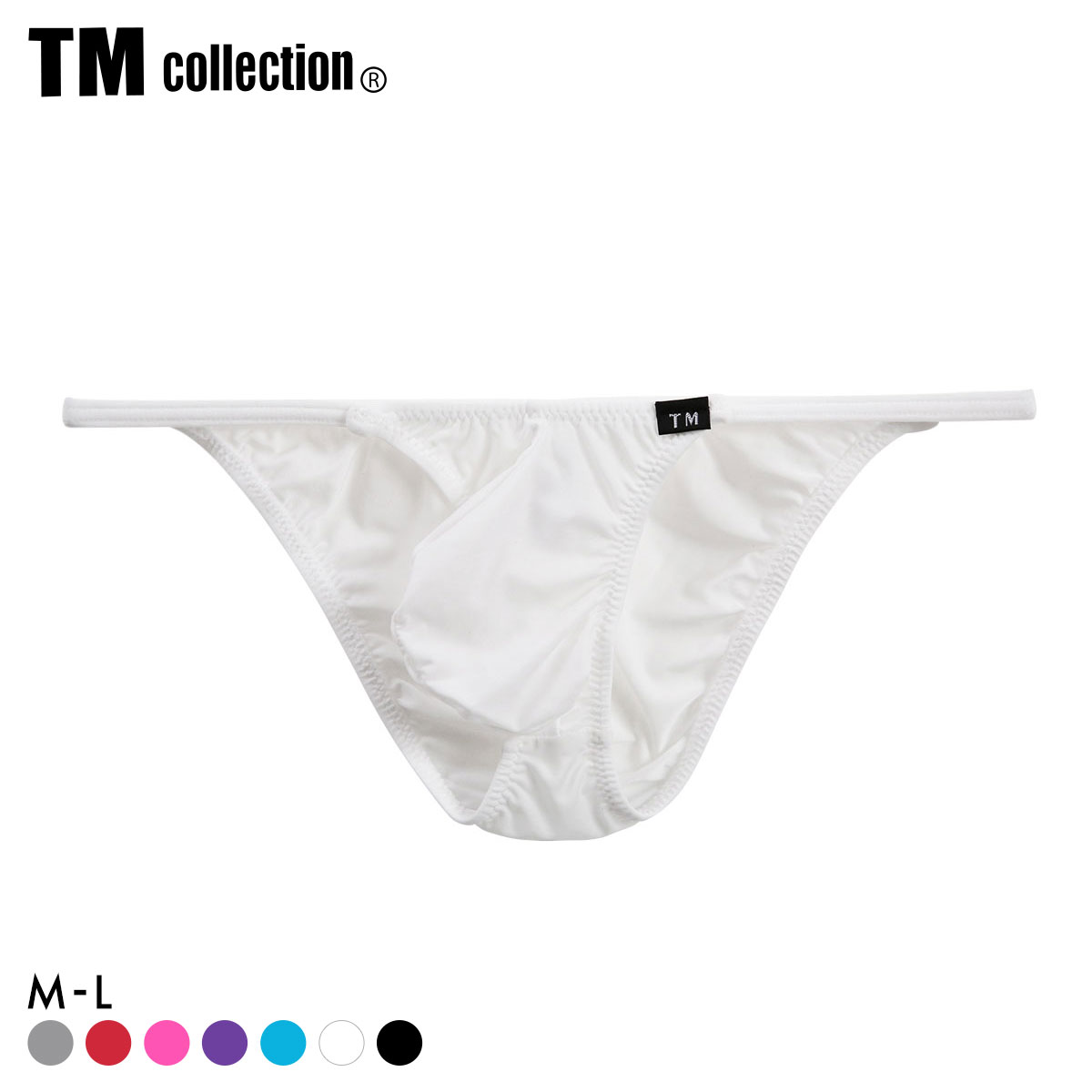 ティーエム コレクション STRIKESKIN protruding cup ハーフバック BIKINI TM collection STRIKESKIN　ビキニ メンズ(WH-ホワイト-M)