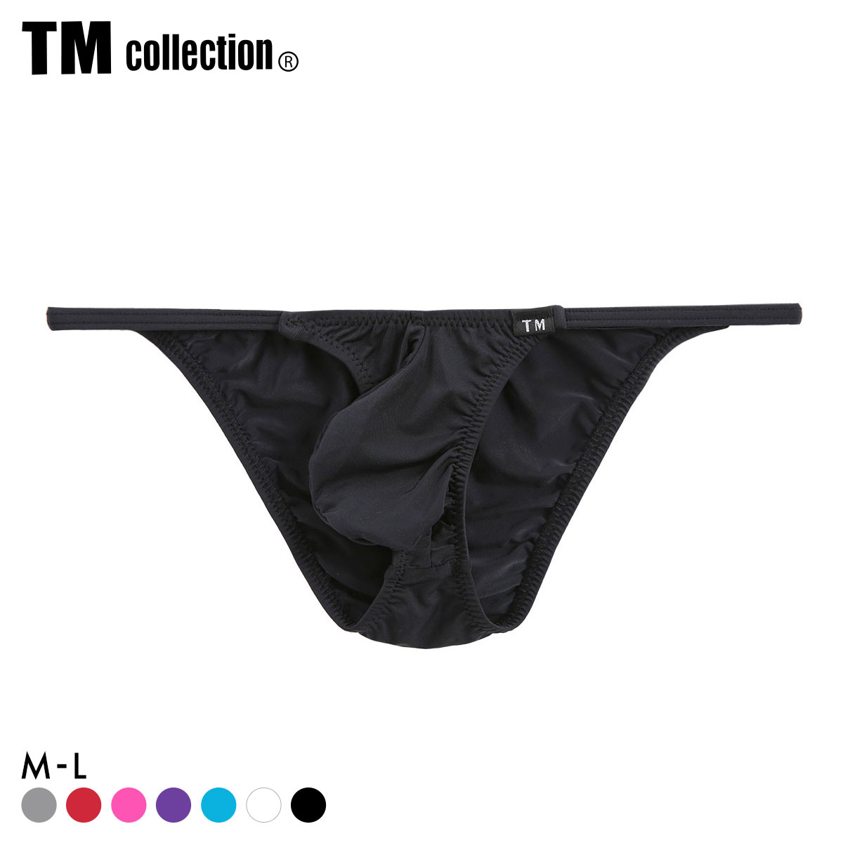 ティーエム コレクション STRIKESKIN protruding cup ハーフバック BIKINI TM collection STRIKESKIN　ビキニ メンズ(BK-ブラック-M)