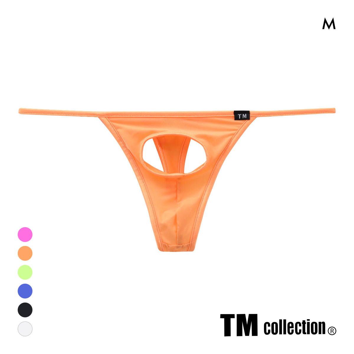 ティーエム コレクションSTRIKESKIN パイピング フロントホール Tバック TM collection(OR-オレンジ-M)