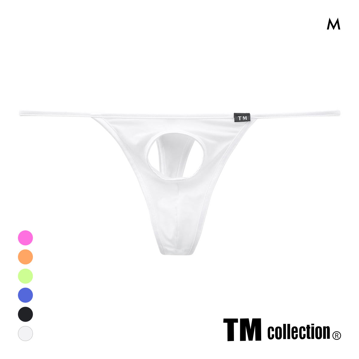 ティーエム コレクションSTRIKESKIN パイピング フロントホール Tバック TM collection(WH-ホワイト-M)