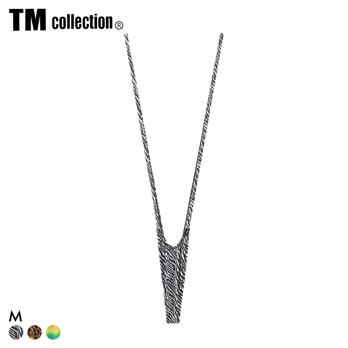 ティーエム コレクション Variety of patterns sharp cut suspenders Tバック メンズ TM collection(ZB-ゼブラ-M)