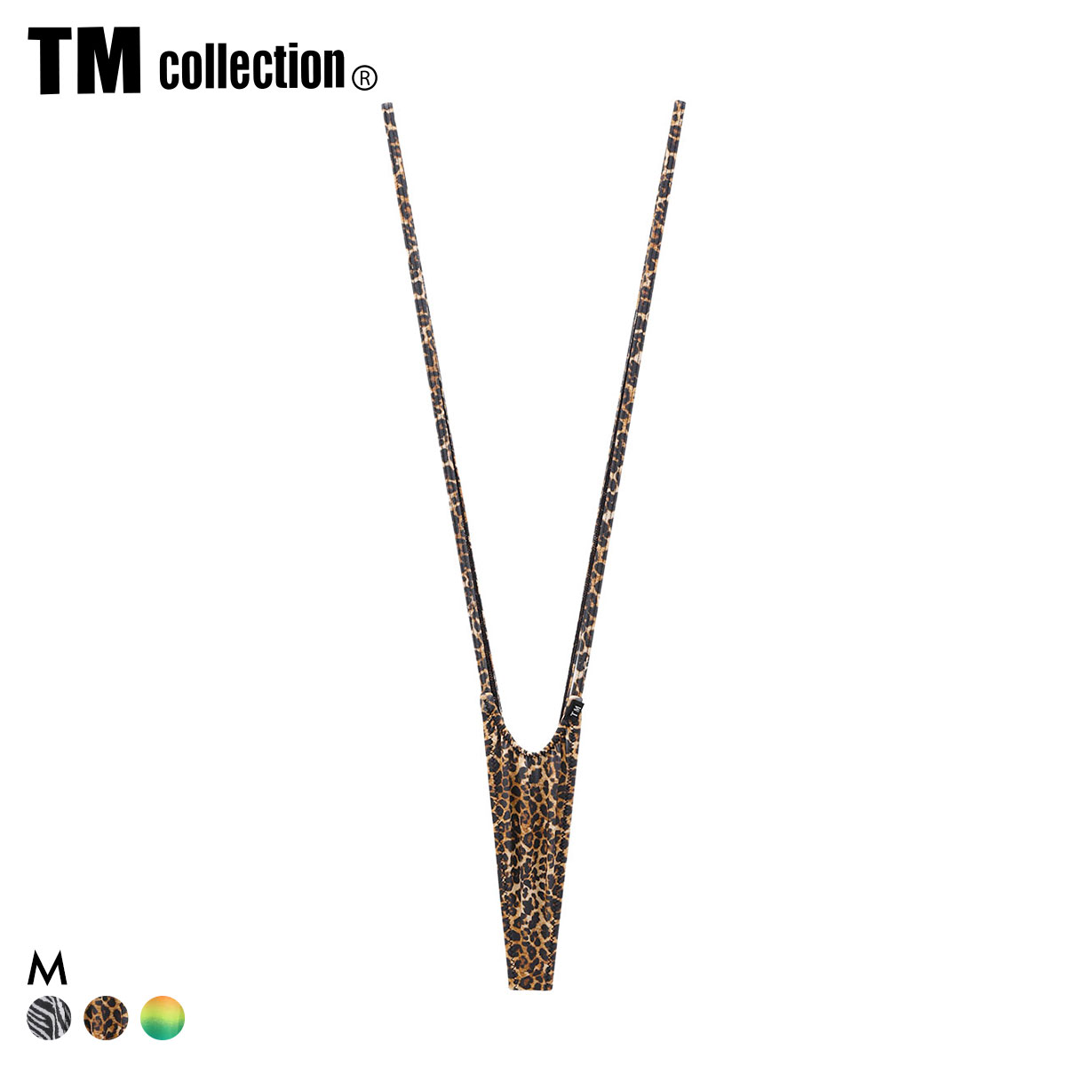 ティーエム コレクション Variety of patterns sharp cut suspenders Tバック メンズ TM collection(LEO-ヒョウ-M)