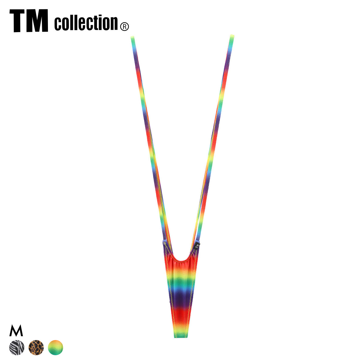 ティーエム コレクション Variety of patterns sharp cut suspenders Tバック メンズ TM collection(RA-レインボー-M)