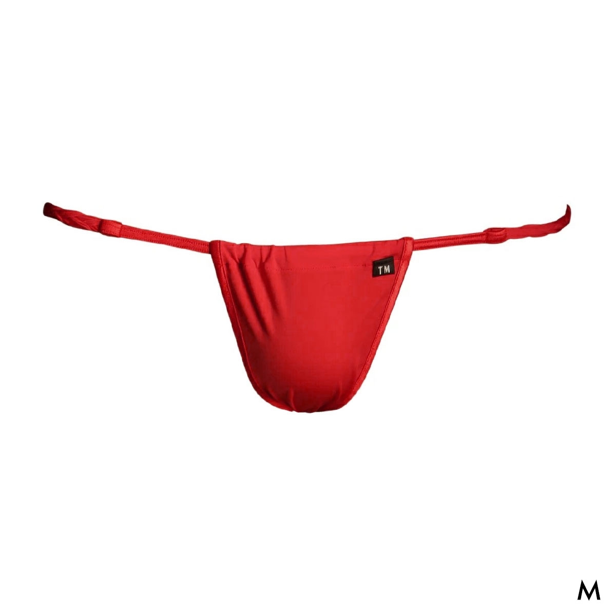 ティーエム コレクション STRIKESKIN x WET 三つ編み ふんどし調 TB Tバック ビキニ メンズ TM collection 日本製(RE-レッド-M)