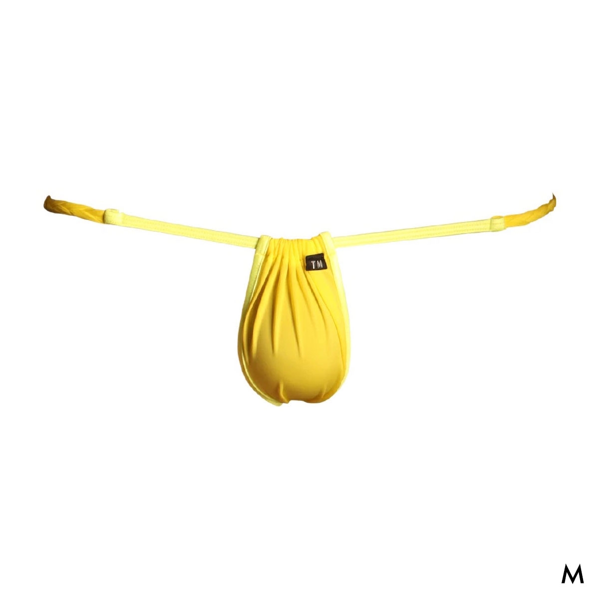 ティーエム コレクション STRIKESKIN x WET 三つ編み ふんどし調 TB Tバック ビキニ メンズ TM collection 日本製(YE-イエロー-M)