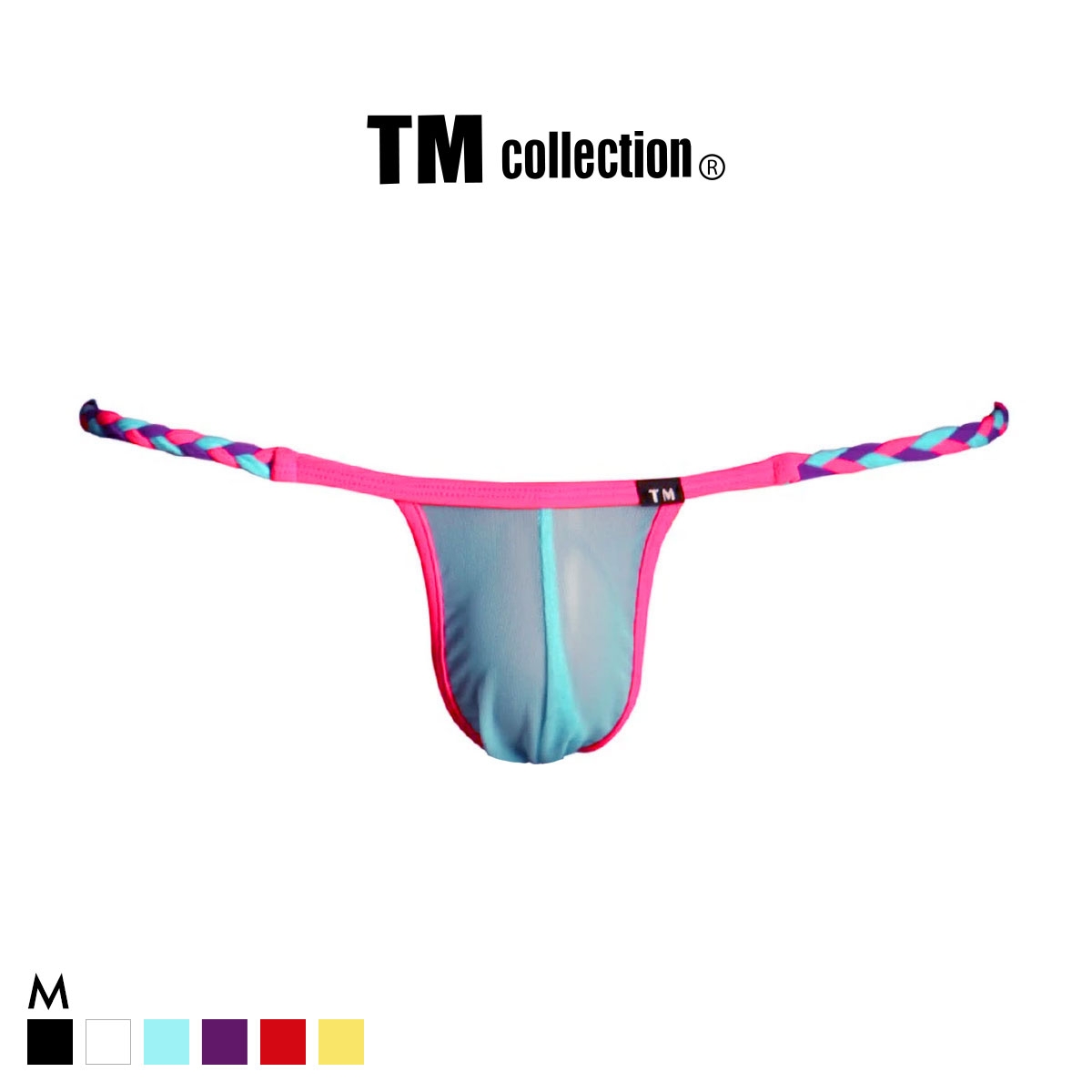 ティーエム コレクション Powernet 三つ編み TB Tバック メンズ TM collection 日本製(SX-サックス-M)