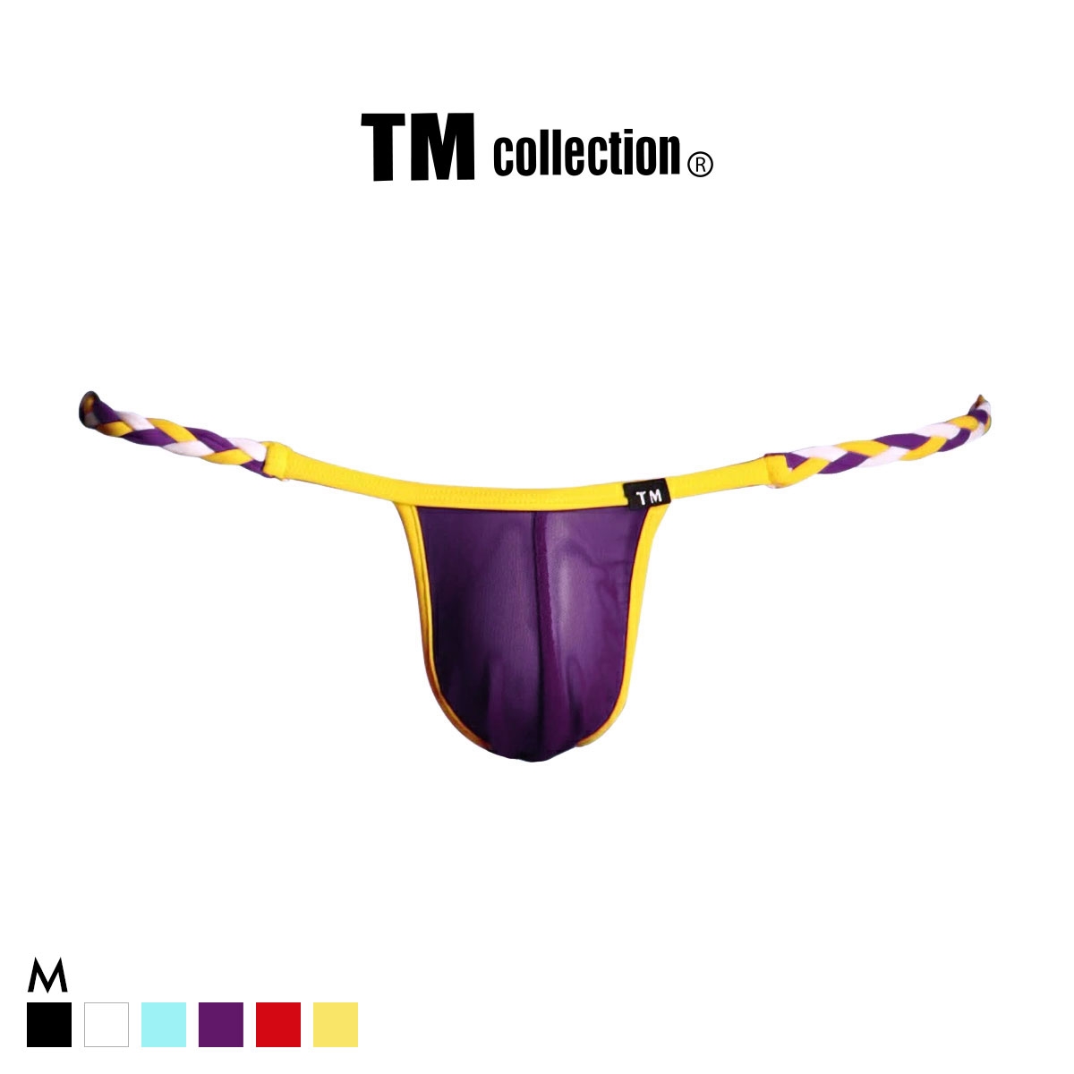 ティーエム コレクション Powernet 三つ編み TB Tバック メンズ TM collection 日本製(PU-パープル-M)