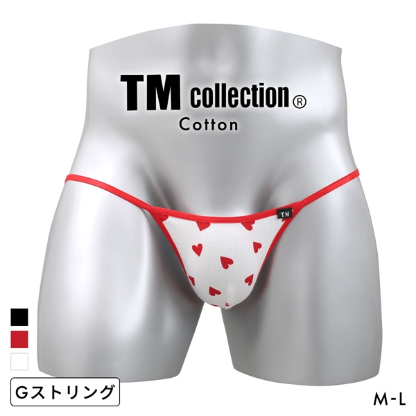 ティーエム コレクション コットンベア天 Pretty Heart micro trim G-string Gストリング メンズ TM collection 日本製