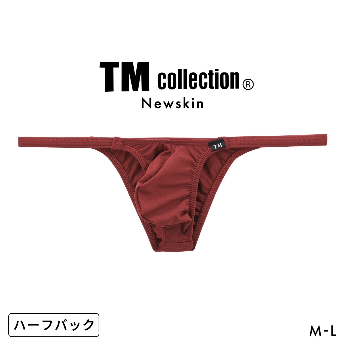 ティーエム コレクション Newskin side string Bulge style HB ハーフバック ビキニ メンズ TM collection 日本製(WI-ワイン-M)